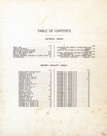 Table of Contents, Barry County 1909